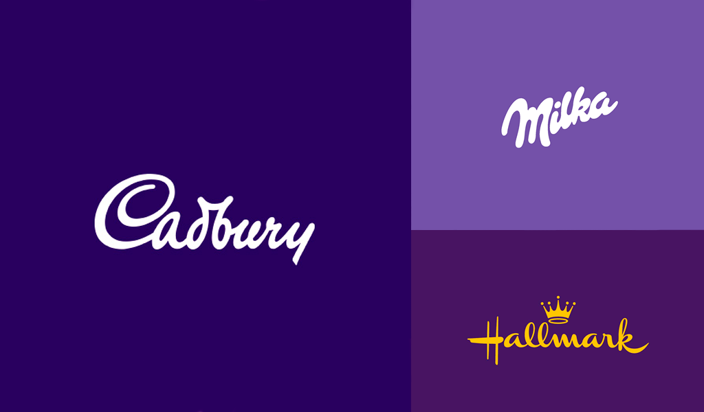 célèbres logos violets