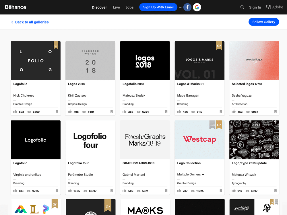Behance logo ispirazione Behance logo ispirazione