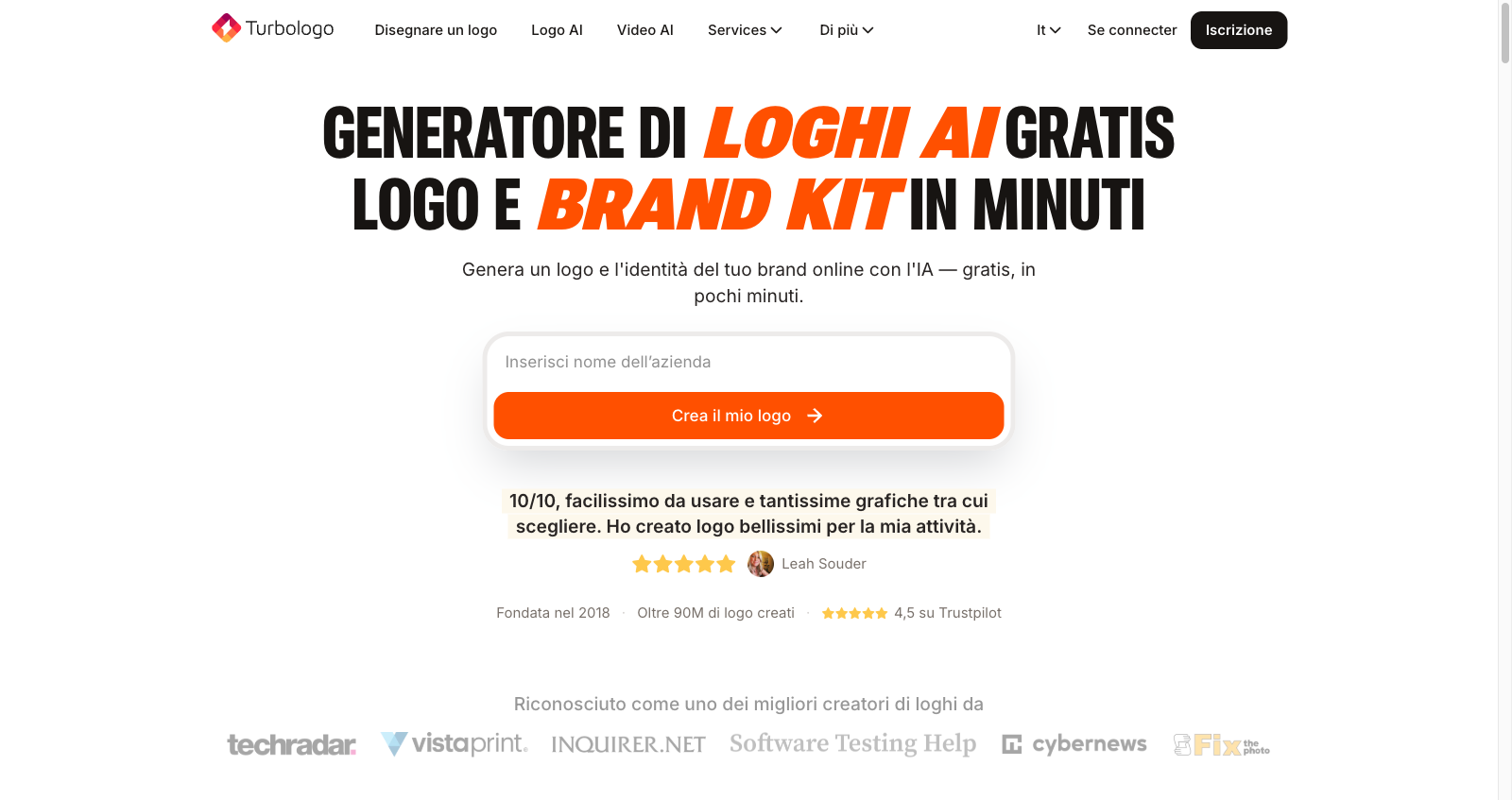 Generatore di loghi Turbologo