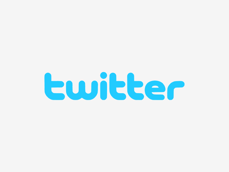 Logotipo de texto do Twitter Logotipo de texto do Twitter