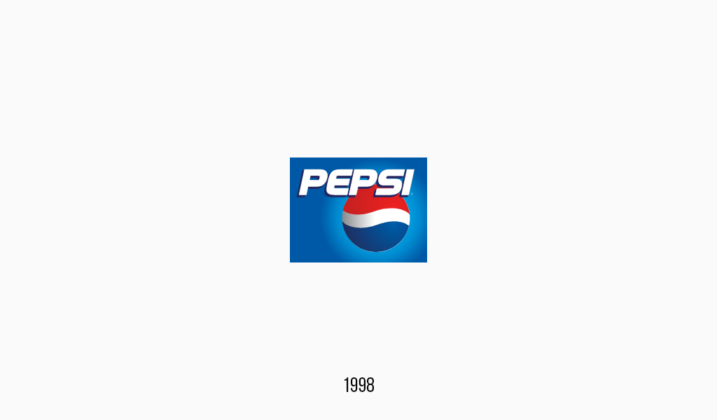 Logotipo da Pepsi cola, 1998