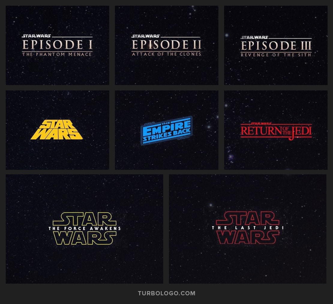 Evolução do logotipo Star Wars Evolução do logotipo Star Wars