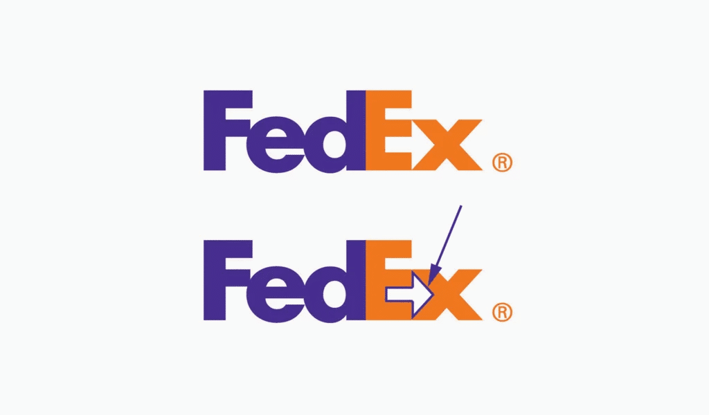 Símbolo oculto do logotipo Fedex Símbolo oculto do logotipo Fedex