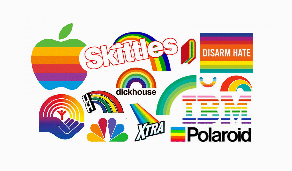 Exemplos de logotipos de arco-íris Exemplos de logotipos de arco-íris