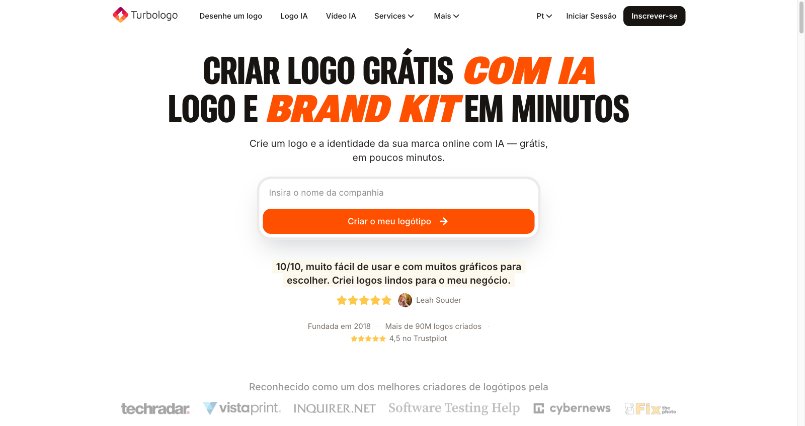 Criador de logotipos Turbologo